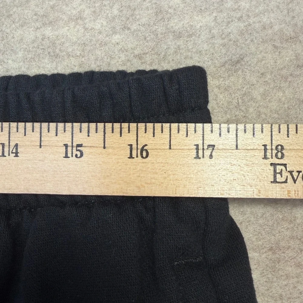 Adidas Mens XL Black Fleece Straight Leg Sweatpants Elastic Waist Pockets Sporty